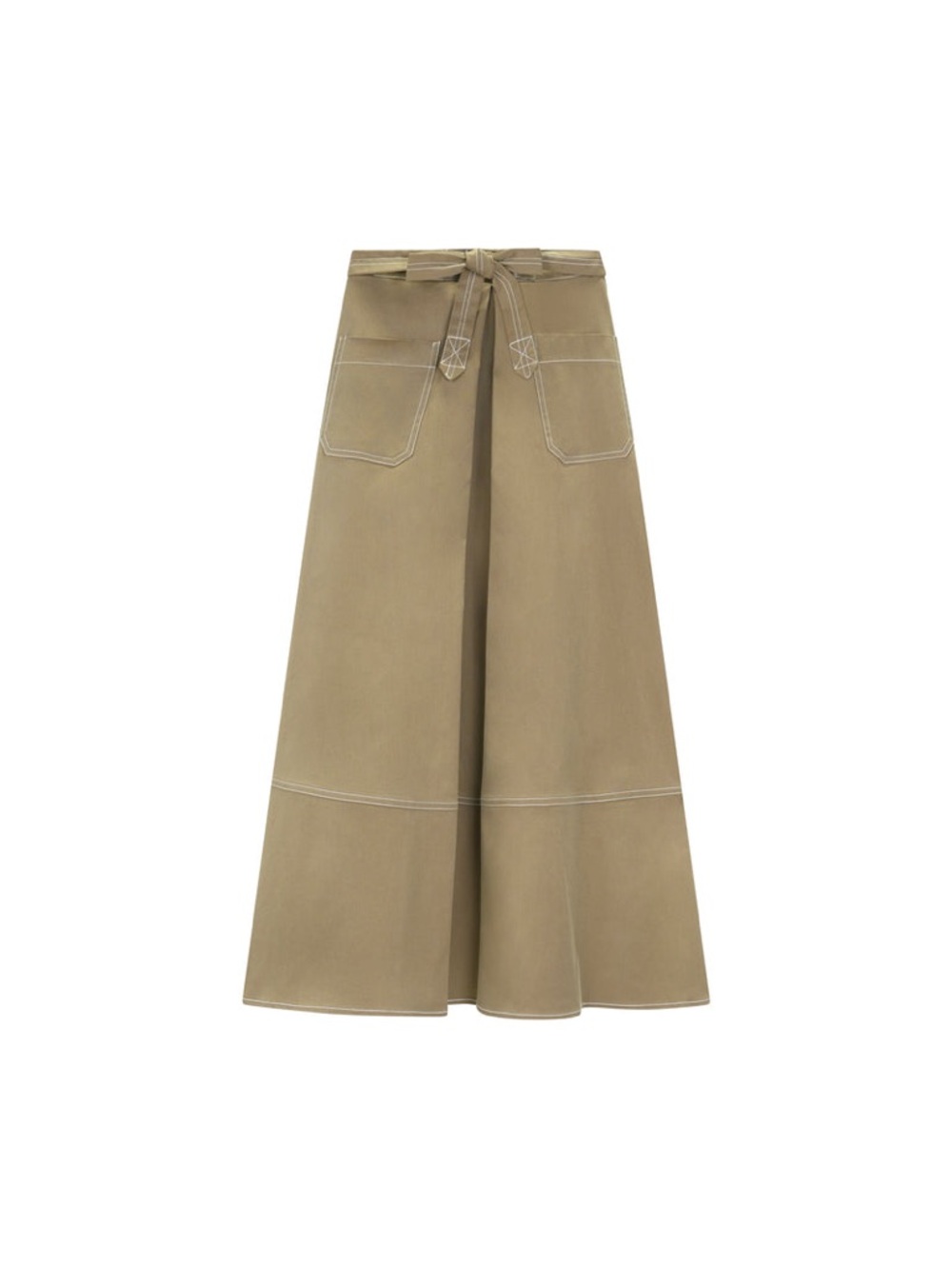 avigal A-line Skirt with Top Stitching A-line Skirt with Top Stitching